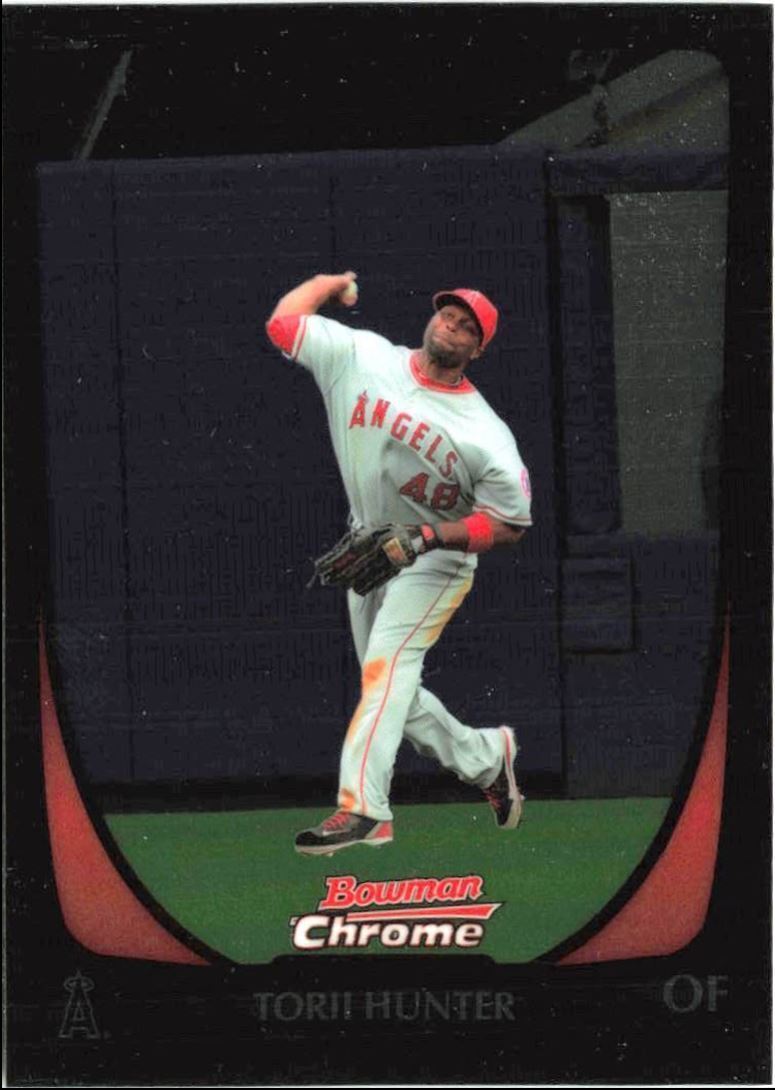 2011 Bowman Chrome Baseball Card Torii Hunter a Los Angeles Angels #45