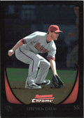 2011 Bowman Chrome Baseball Card Stephen Drew Arizona Diamondbacks #86