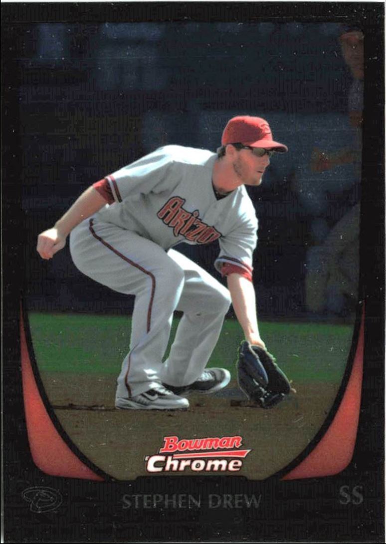 2011 Bowman Chrome Baseball Card Stephen Drew Arizona Diamondbacks #86