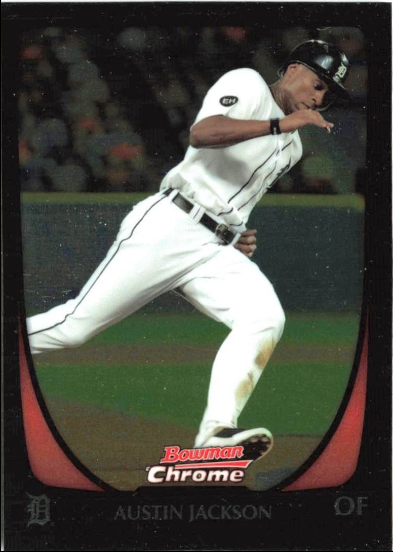 2011 Bowman Chrome Baseball Card Austin Jackson Detroit Tigers #94