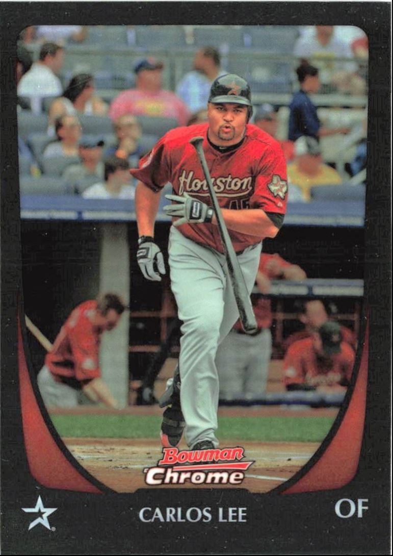 2011 Bowman Chrome Baseball Card Carlos Lee a Houston Astros #29