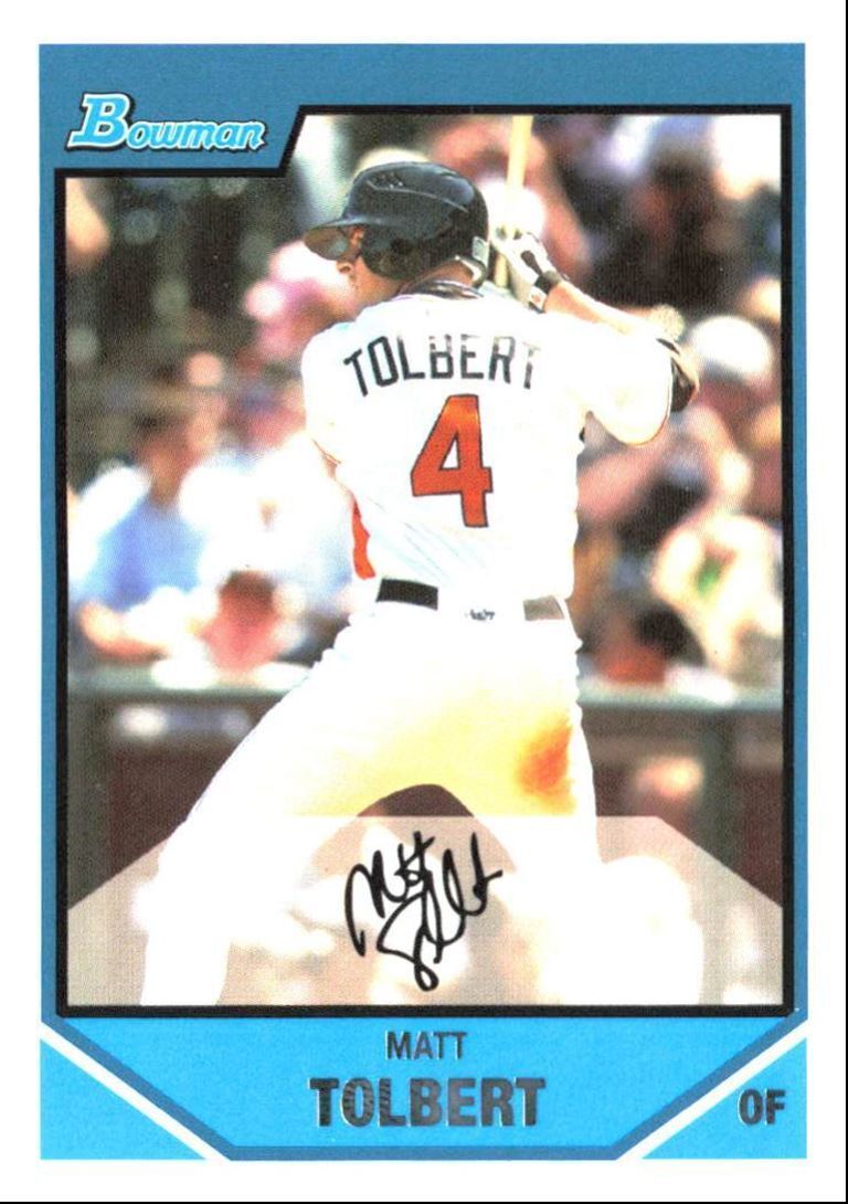 2007 Bowman Draft Picks & Prospects Matt Tolbert Minnesota Twins #BDPP104