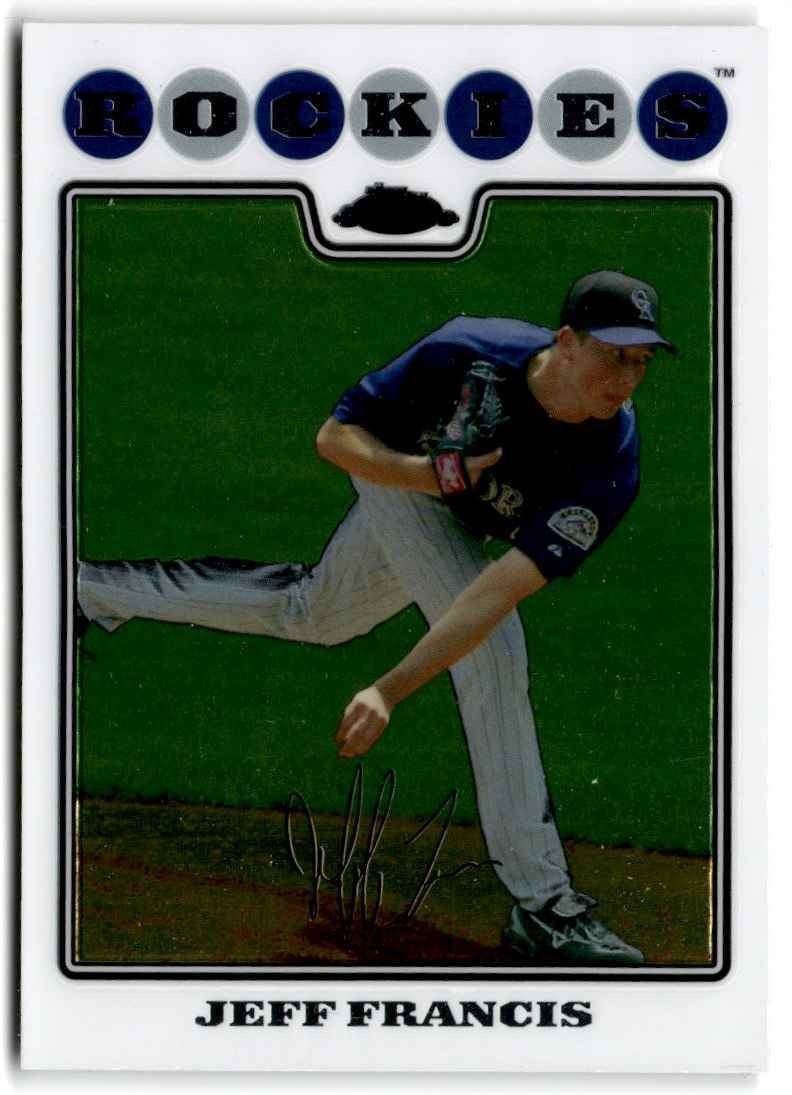 2008 Topps Chrome Jeff Francis P Colorado Rockies #136