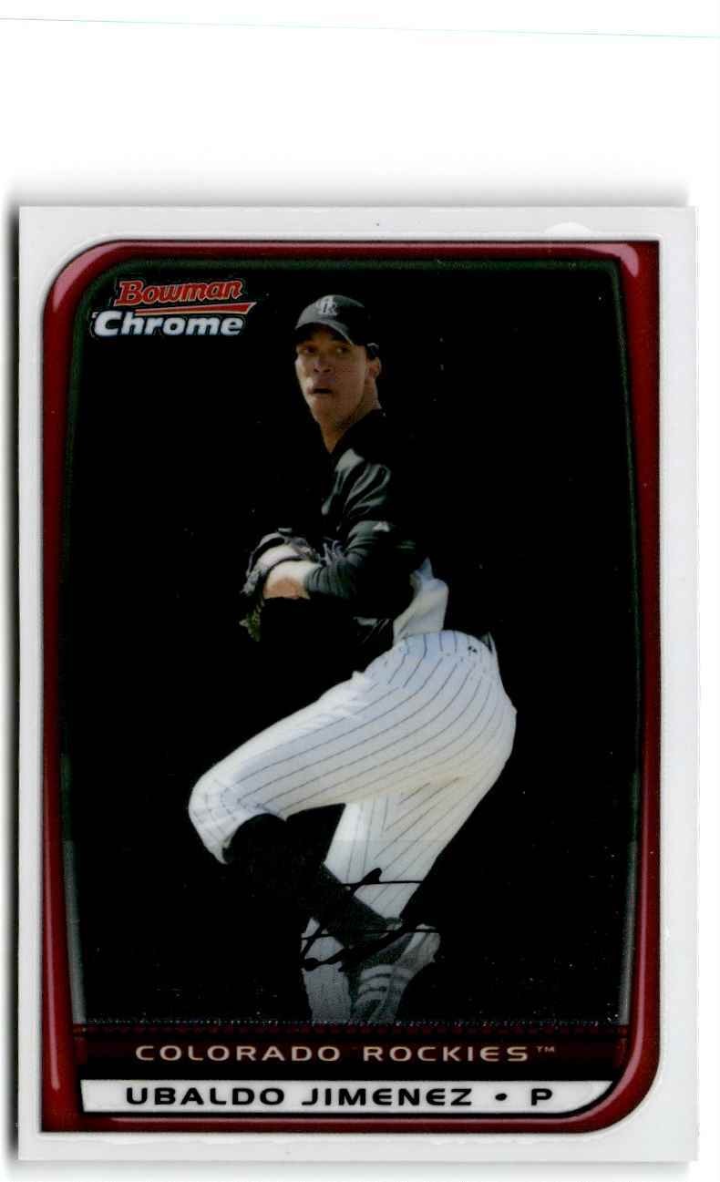 2008 Bowman Chrome Ubaldo Jimenez . Colorado Rockies #64