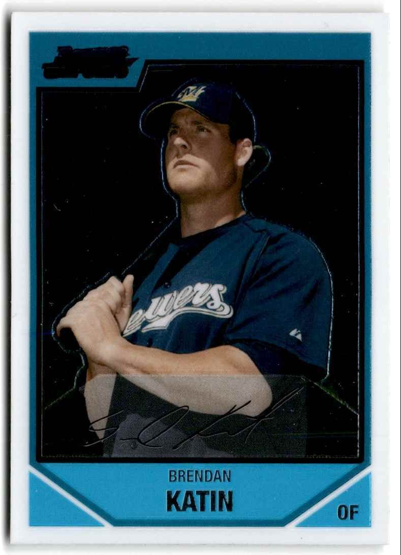 2007 Bowman Chrome Prospects Brendan Katin Milwaukee Brewers #BC168
