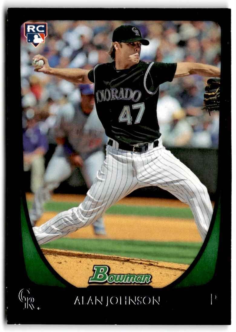 2011 Bowman Chrome Alan Johnson Rookie p Colorado Rockies #53