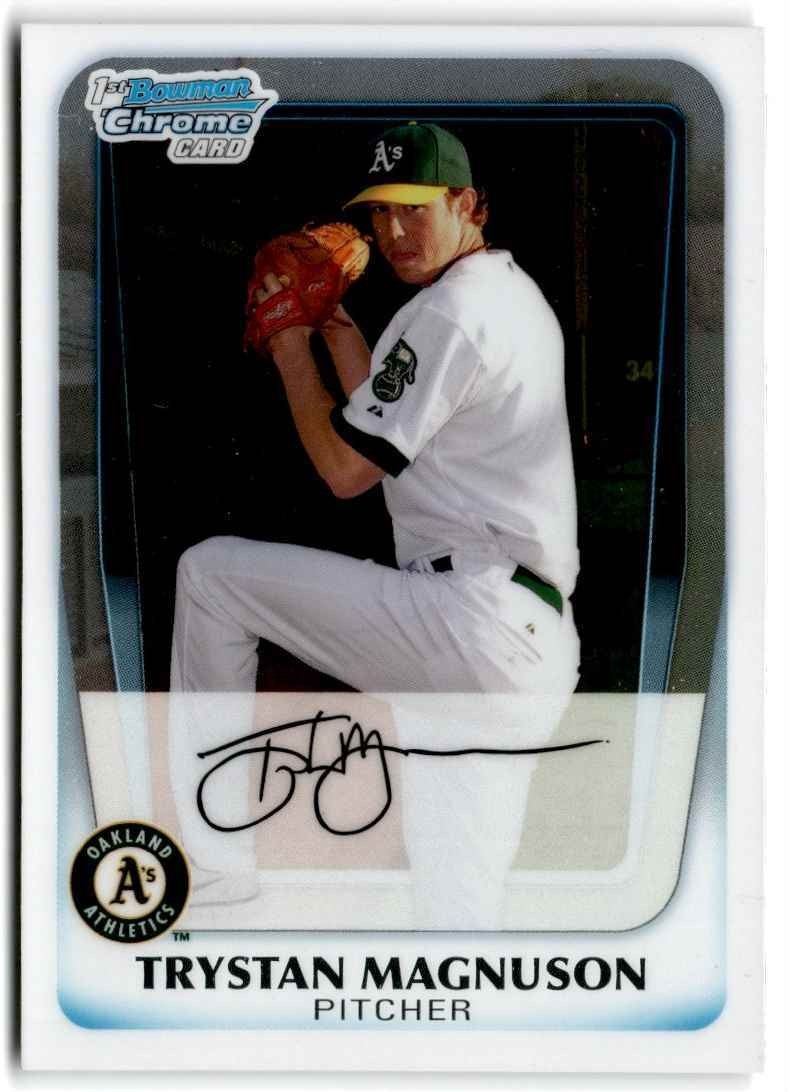 2011 Bowman Chrome Prospects Trystan Magnuson 3 Oakland Athletics #BCP136