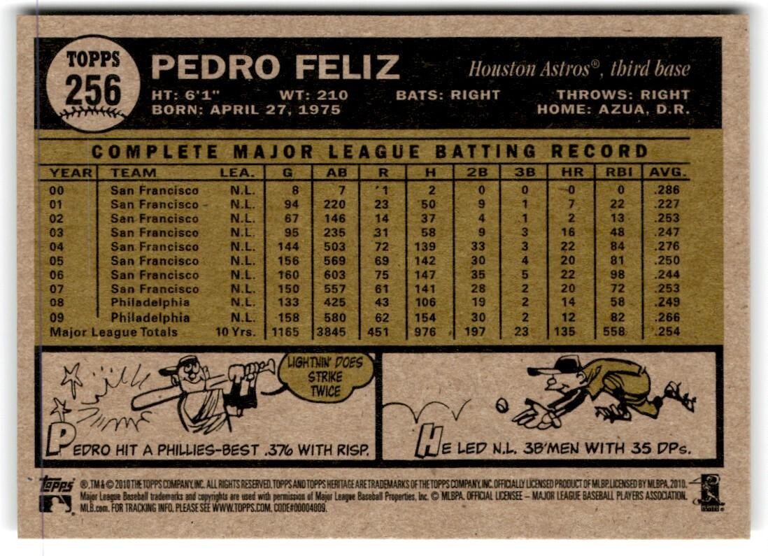 2010 Topps Heritage Pedro Feliz Houston Astros #256