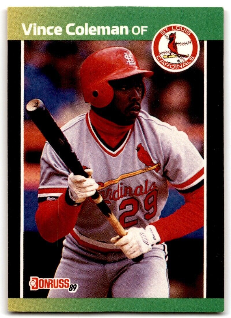 1989 Donruss Vince Coleman OF St. Louis Cardinals #181