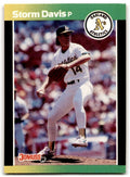 1989 Donruss Storm Davis . Oakland Athletics #210