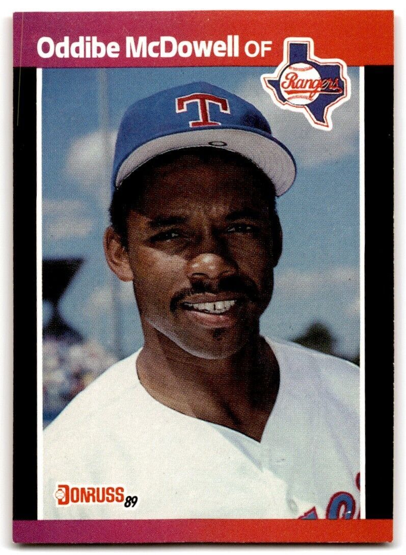 1989 Donruss Oddibe McDowell . Texas Rangers #378