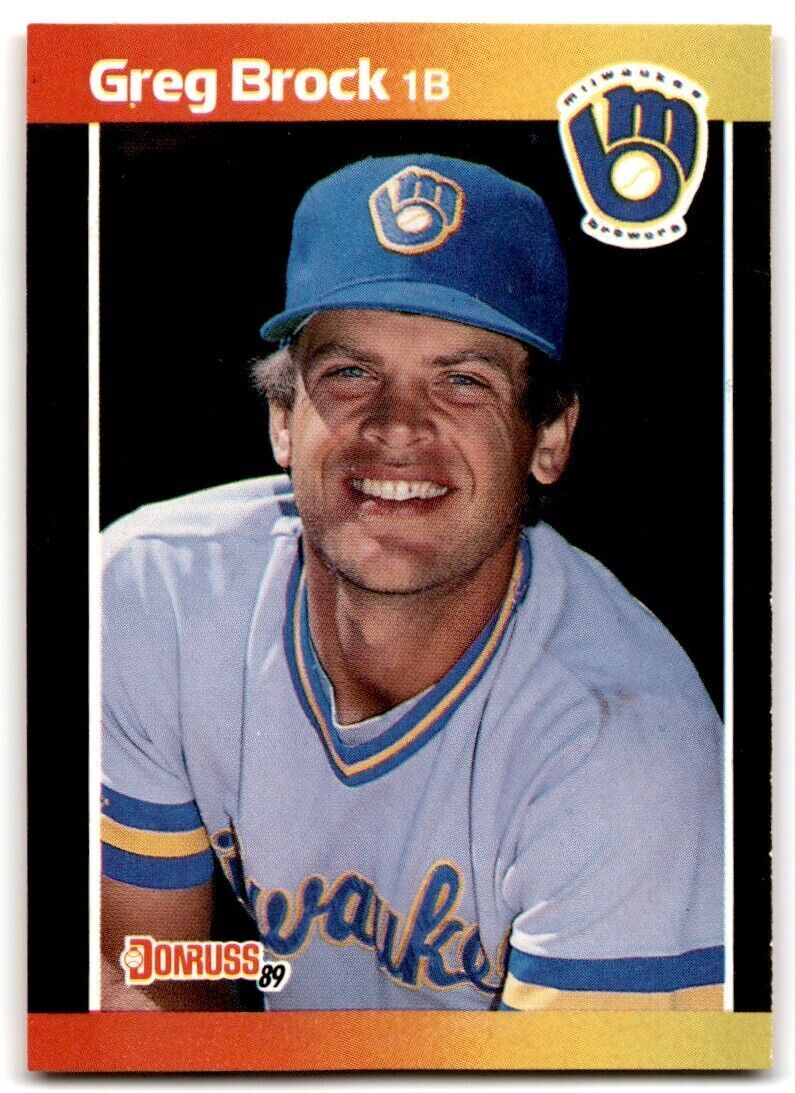 1989 Donruss Greg Brock . Milwaukee Brewers #57