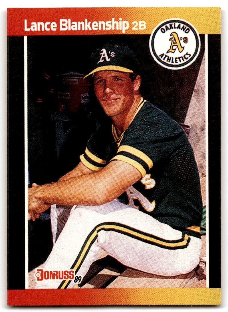 1989 Donruss Lance Blankenship Rookie , Oakland Athletics #621