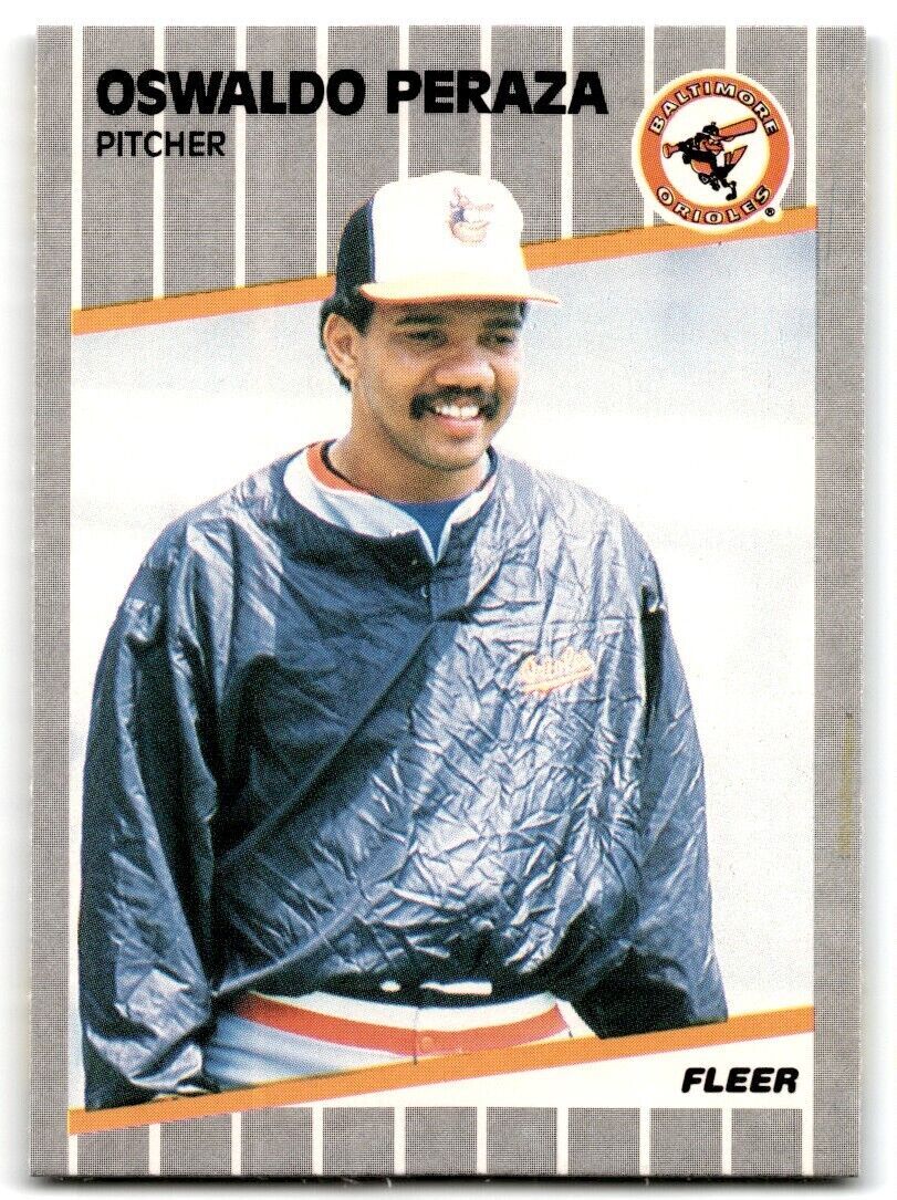 1989 Fleer Oswaldo Peraza Rookie Baltimore Orioles #615
