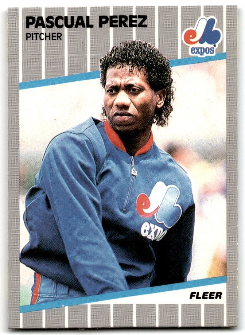 1989 Fleer Pascual Perez Montreal Expos #390