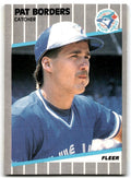 1989 Fleer Pat Borders Rookie c Toronto Blue Jays #227