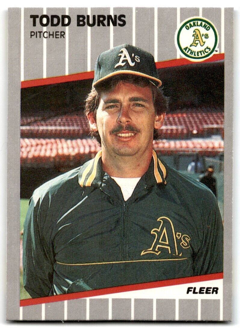1989 Fleer Todd Burns p Oakland Athletics #3