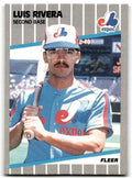 1989 Fleer Luis Rivera 2b Montreal Expos #392
