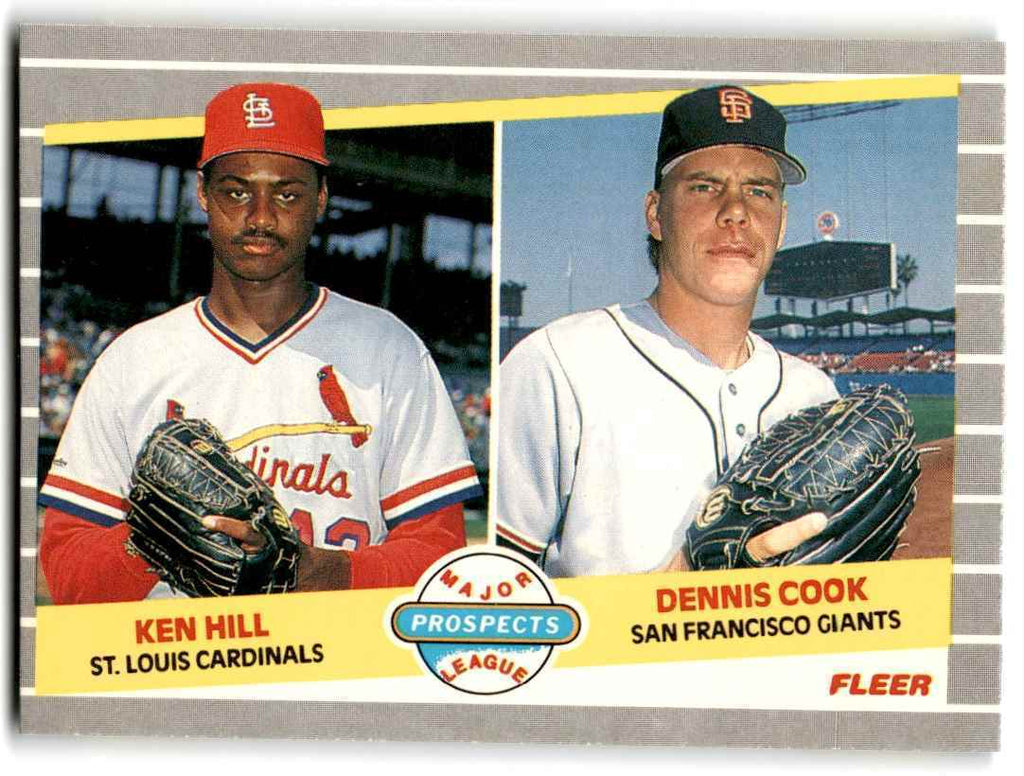 1989 Fleer Ken Hill/Dennis Cook Rookie St. Louis Cardinals/San Francisco Giants