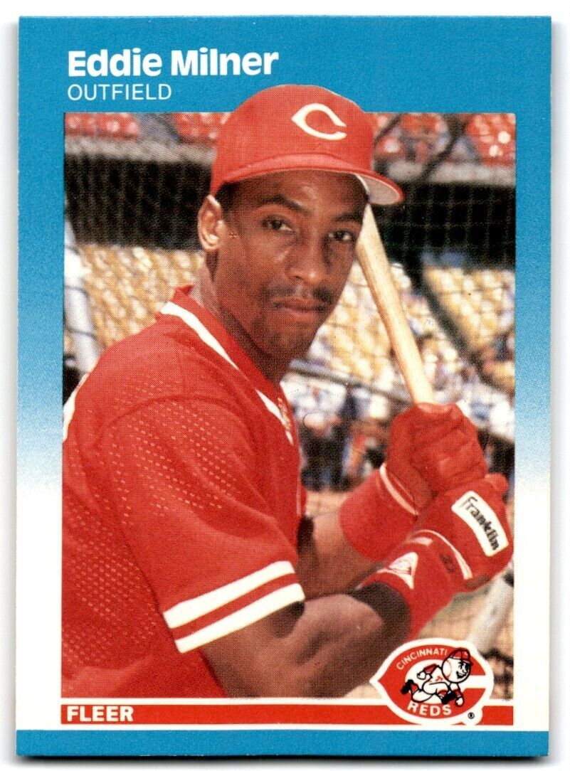 1987 Fleer Eddie Milner of Cincinnati Reds #205