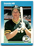 1987 Fleer Donnie Hill 3b Oakland Athletics #394
