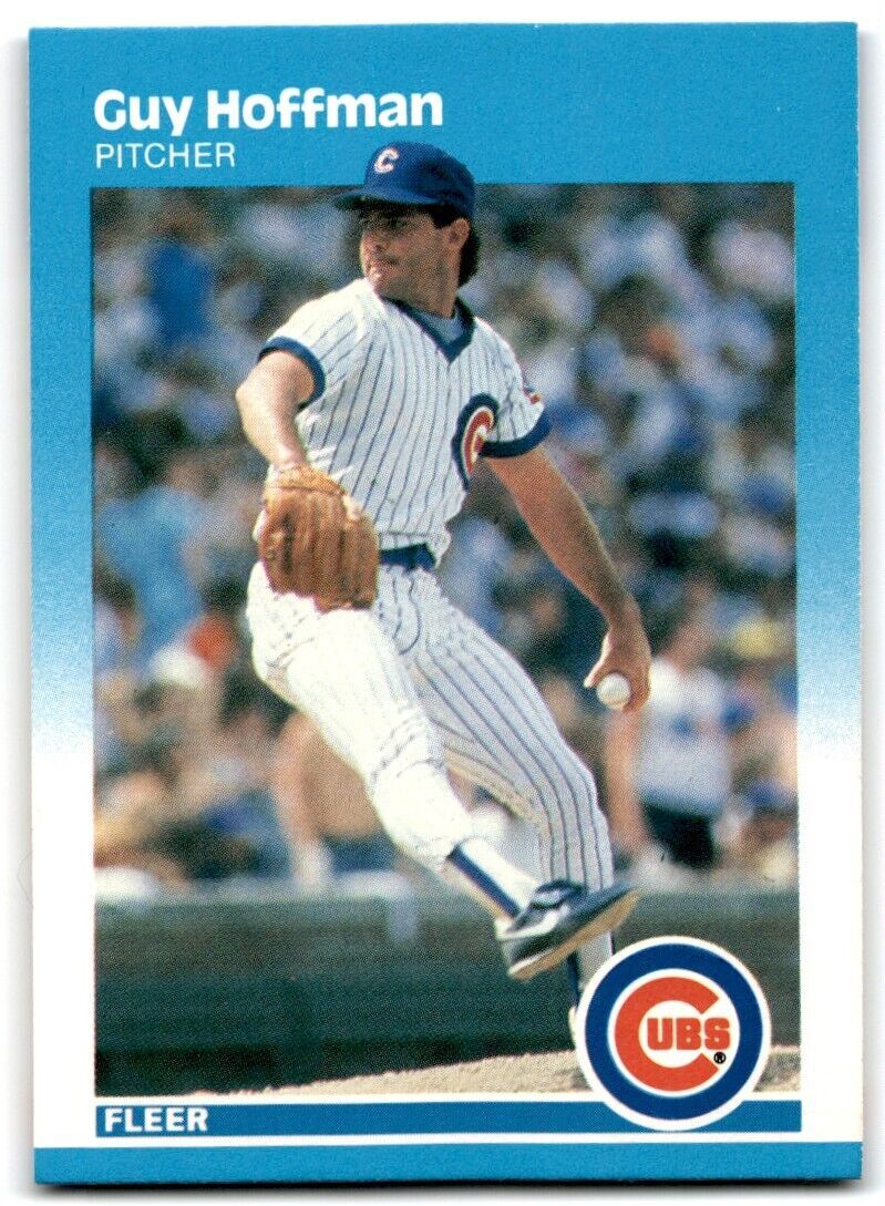 1987 Fleer Guy Hoffman . Chicago Cubs #566