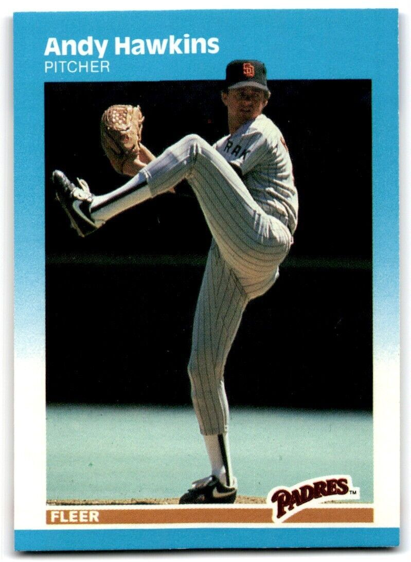 1987 Fleer Andy Hawkins San Diego Padres #417