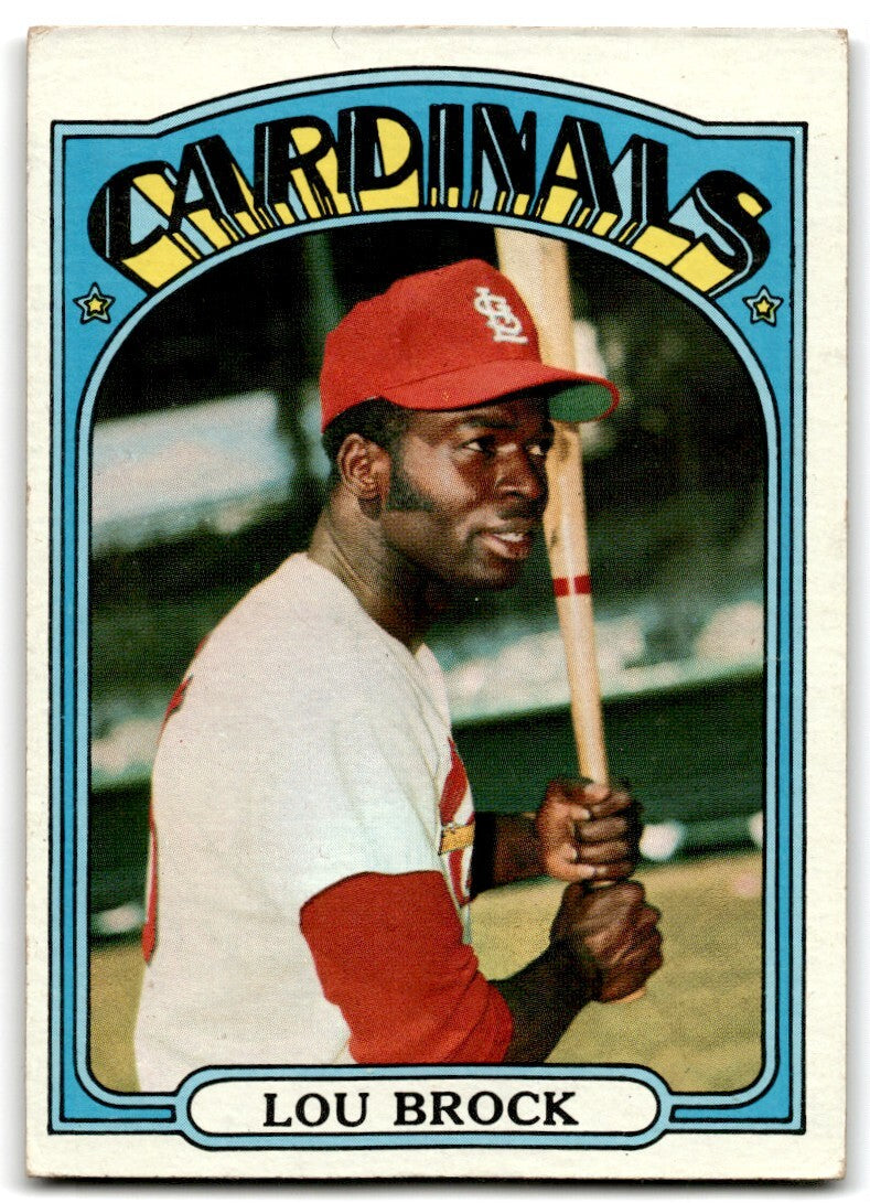 1972 Topps Lou Brock HOF St. Louis Cardinals #200
