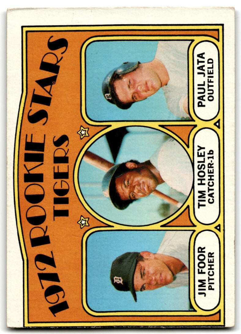 1972 Topps Tigers Rookies - Jim Foor/Tim Hosley/Paul Jata Rookie 3 Detroit