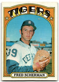 1972 Topps Fred Scherman Rookie b Detroit Tigers #316