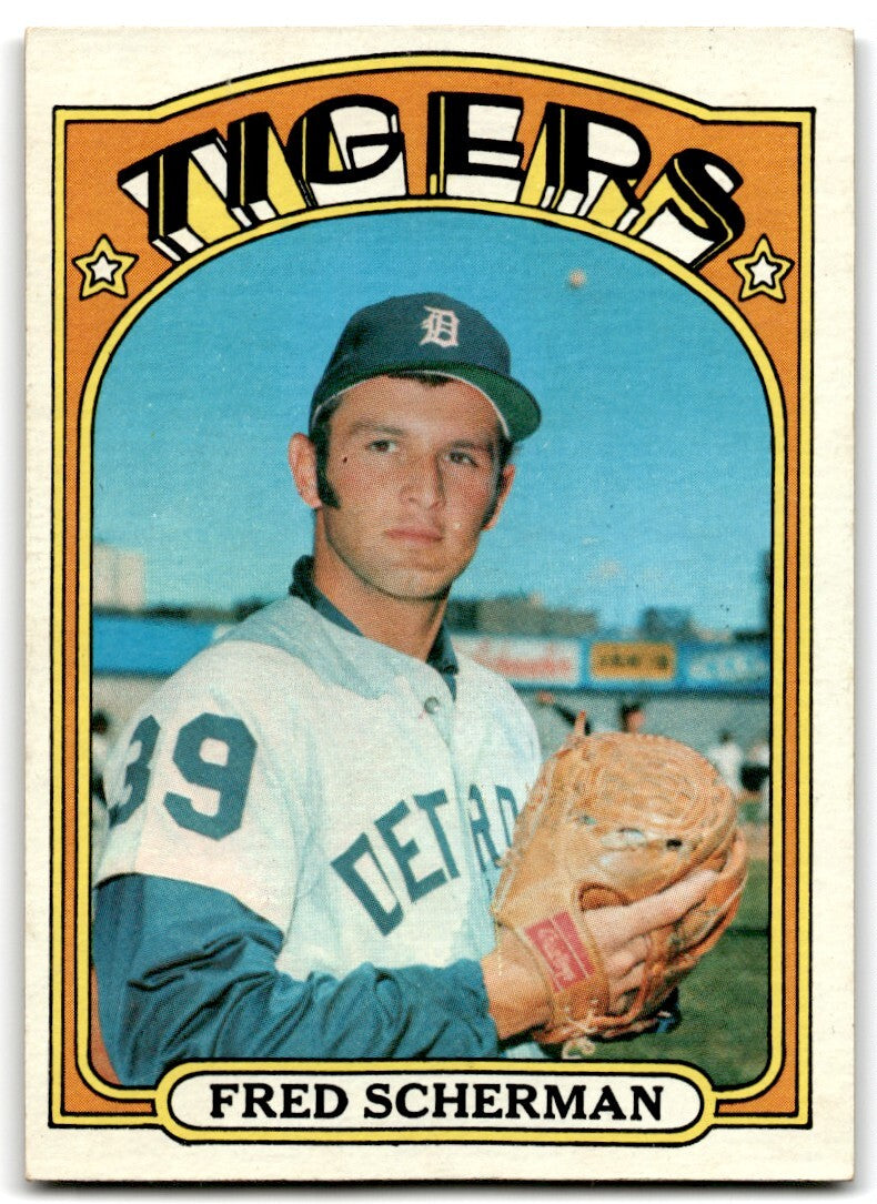 1972 Topps Fred Scherman Rookie b Detroit Tigers #316