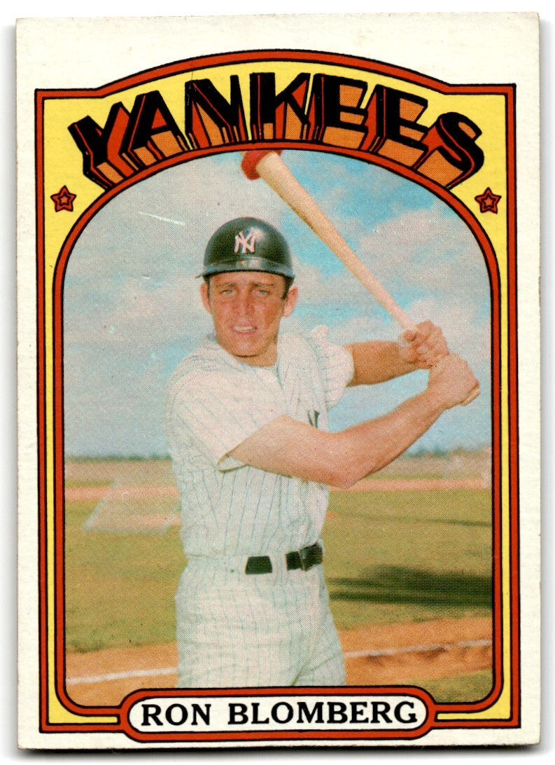 1972 Topps Ron Blomberg Rookie c New York Yankees #203