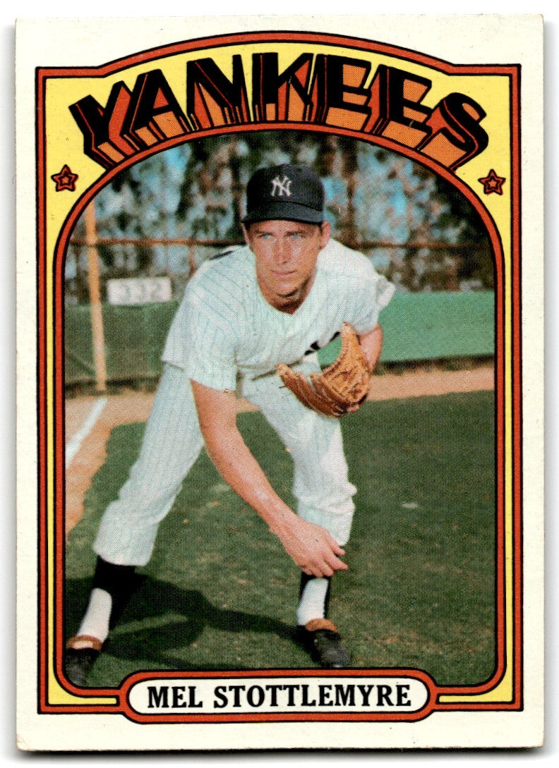 1972 Topps Mel Stottlemyre b New York Yankees #325
