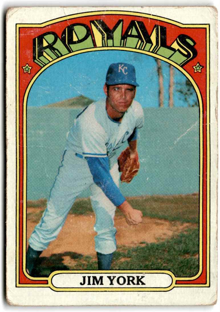 1972 Topps Jim York Rookie Kansas City Royals #68