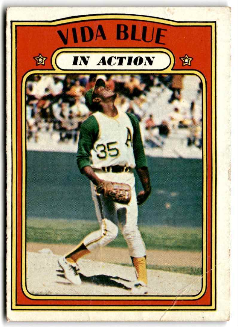 1972 Topps Vida Blue b Oakland Athletics #170