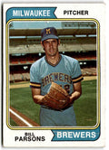 1974 Topps Bill Parsons Milwaukee Brewers #574