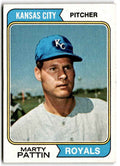 1974 Topps Marty Pattin Kansas City Royals #583