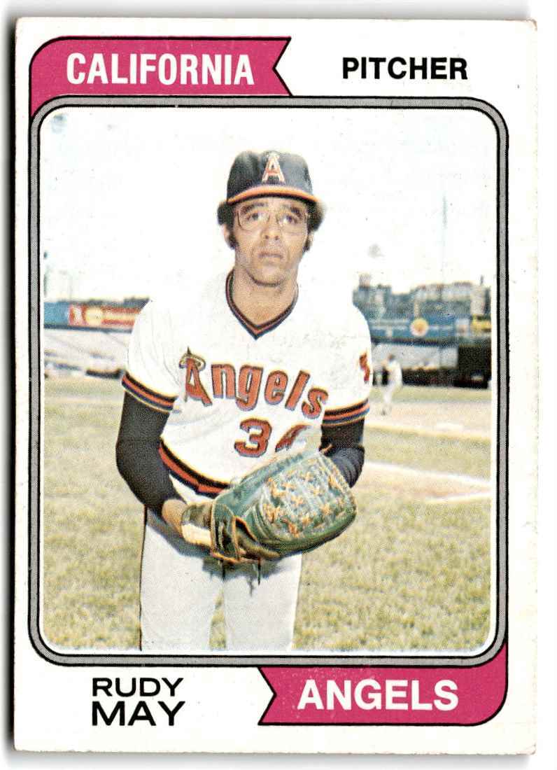 1974 Topps Rudy May a California Angels #302