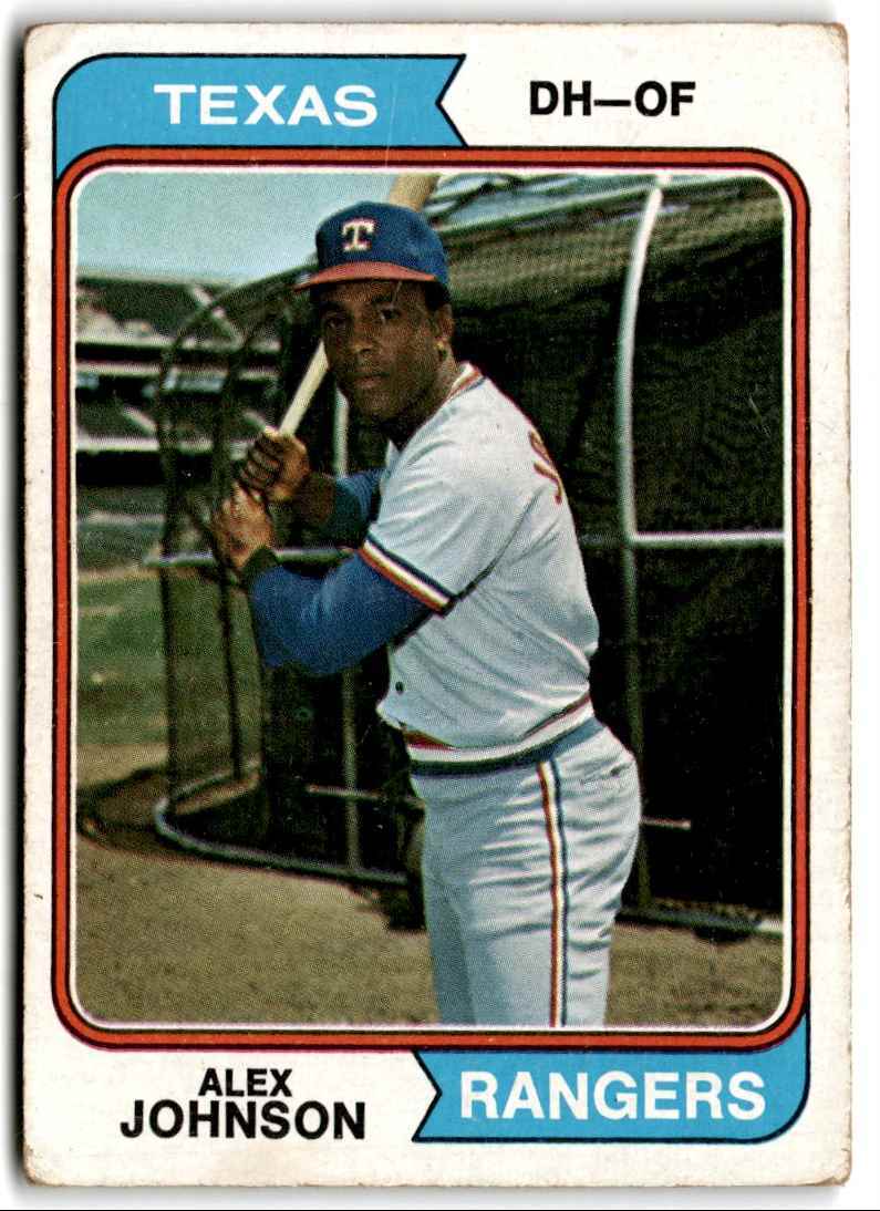 1974 Topps Alex Johnson g Texas Rangers #107