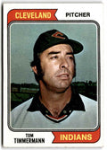 1974 Topps Tom Timmermann Cleveland Indians #327