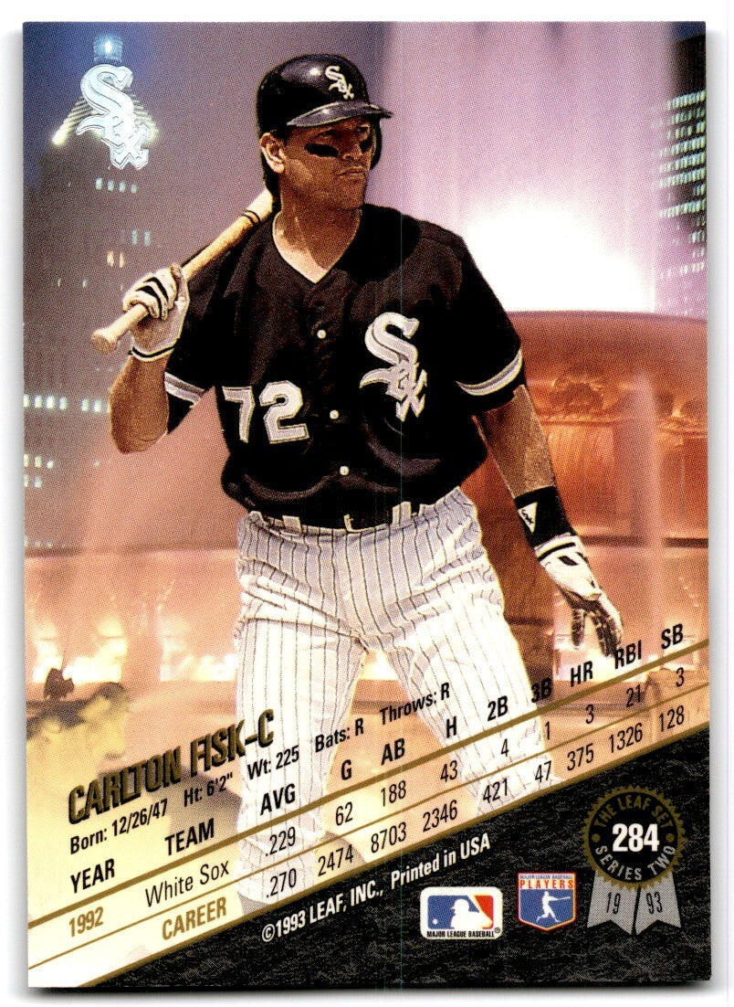 1993 Leaf Carlton Fisk Chicago White Sox #284