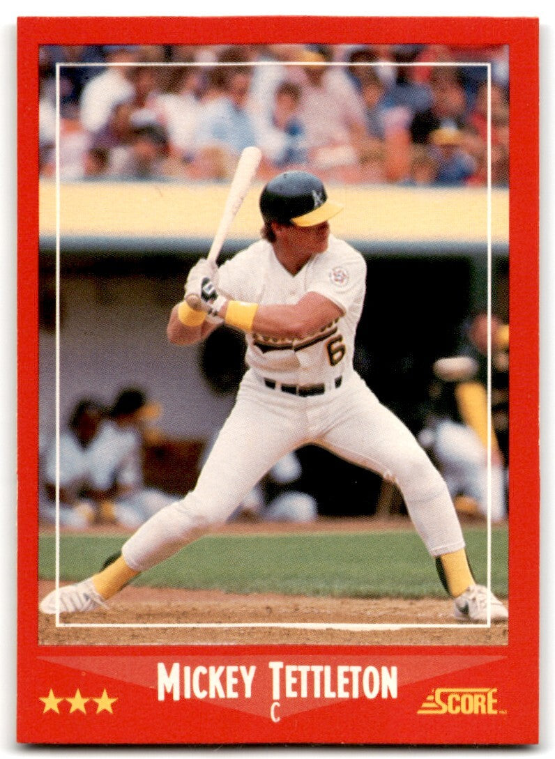 1988 Score Mickey Tettleton Oakland Athletics #269