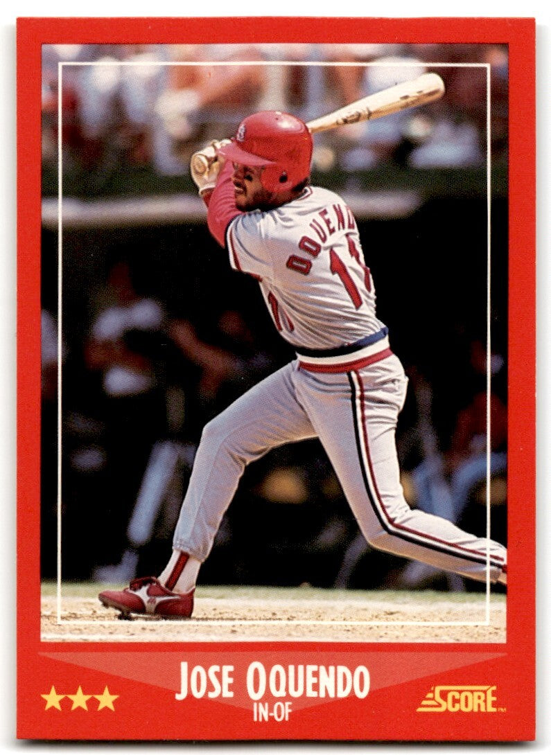 1988 Score Jose Oquendo ss St. Louis Cardinals #248