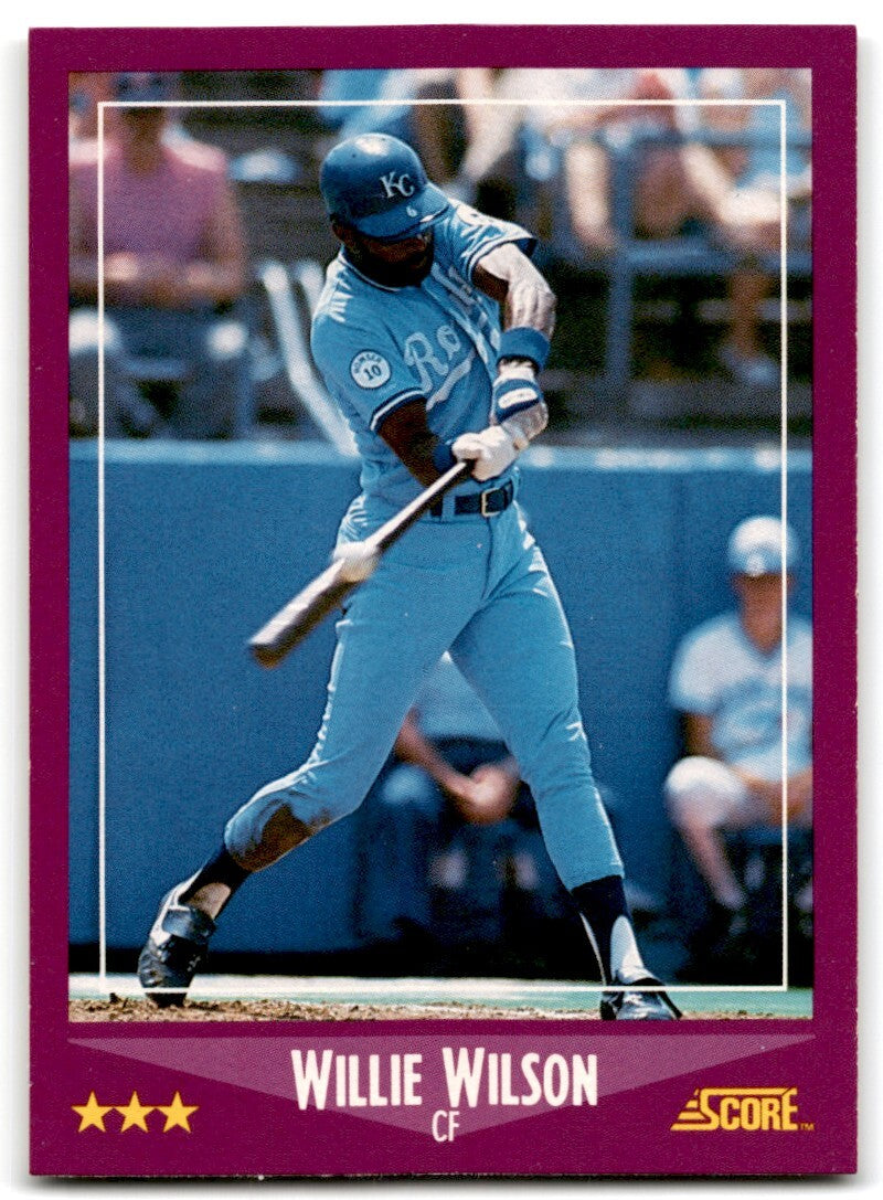1988 Score Willie Wilson Kansas City Royals #102