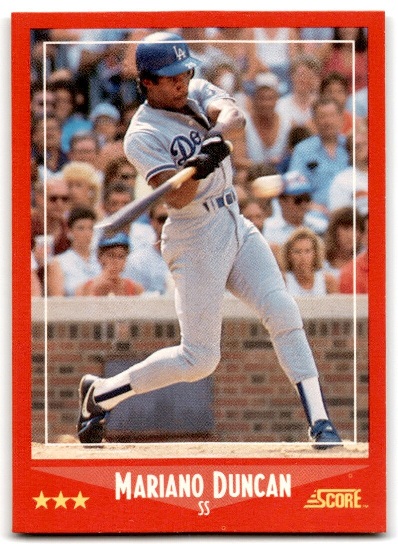 1988 Score Mariano Duncan / Los Angeles Dodgers #321