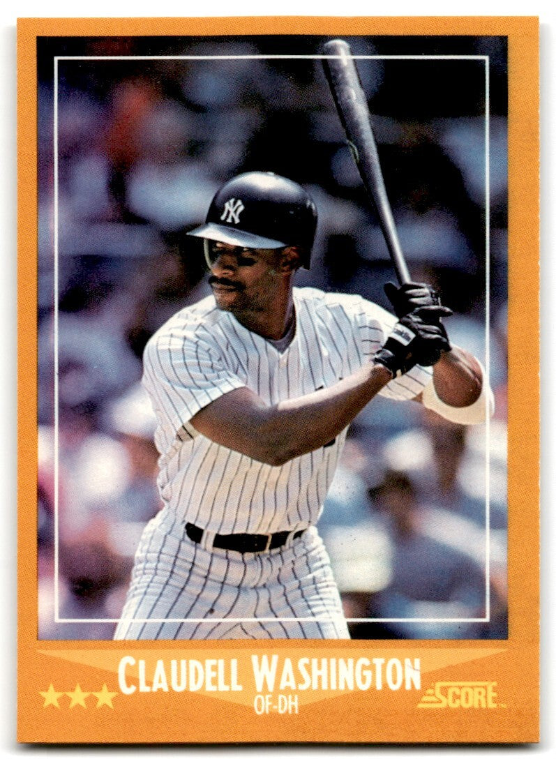 1988 Score Claudell Washington New York Yankees #579