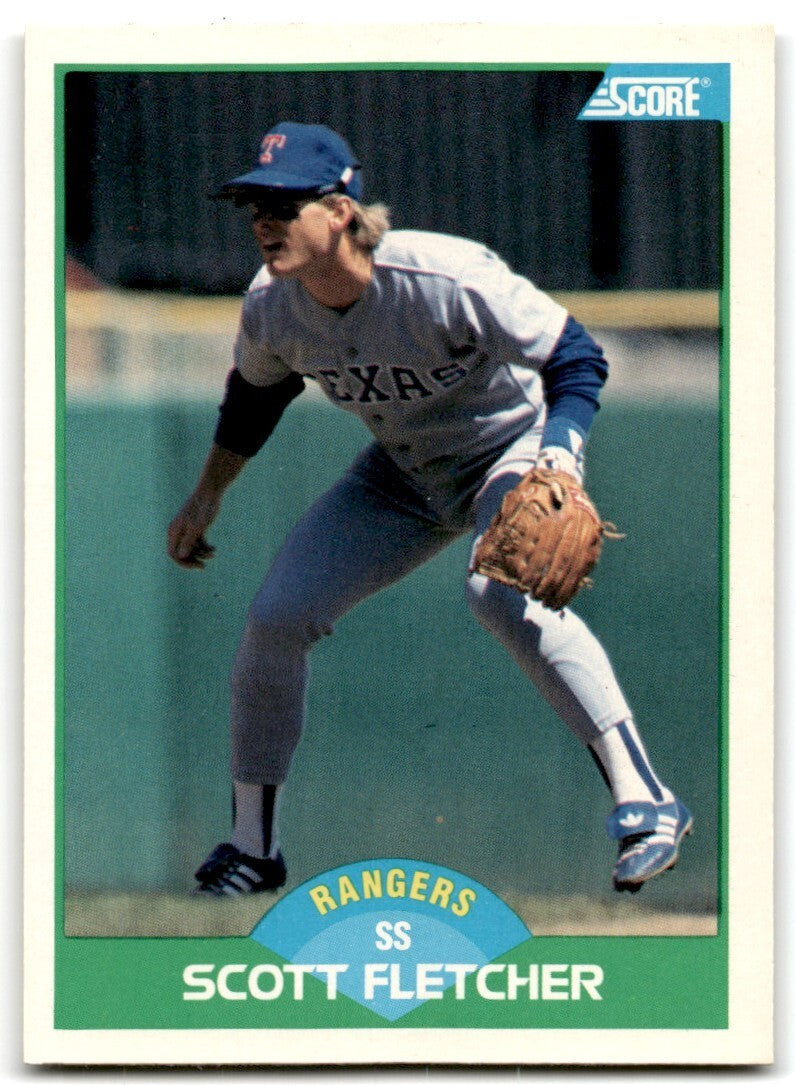 1989 Score Scott Fletcher ss Texas Rangers #78