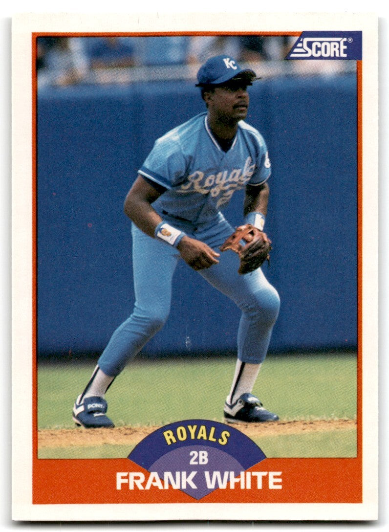1989 Score Frank White Kansas City Royals #390