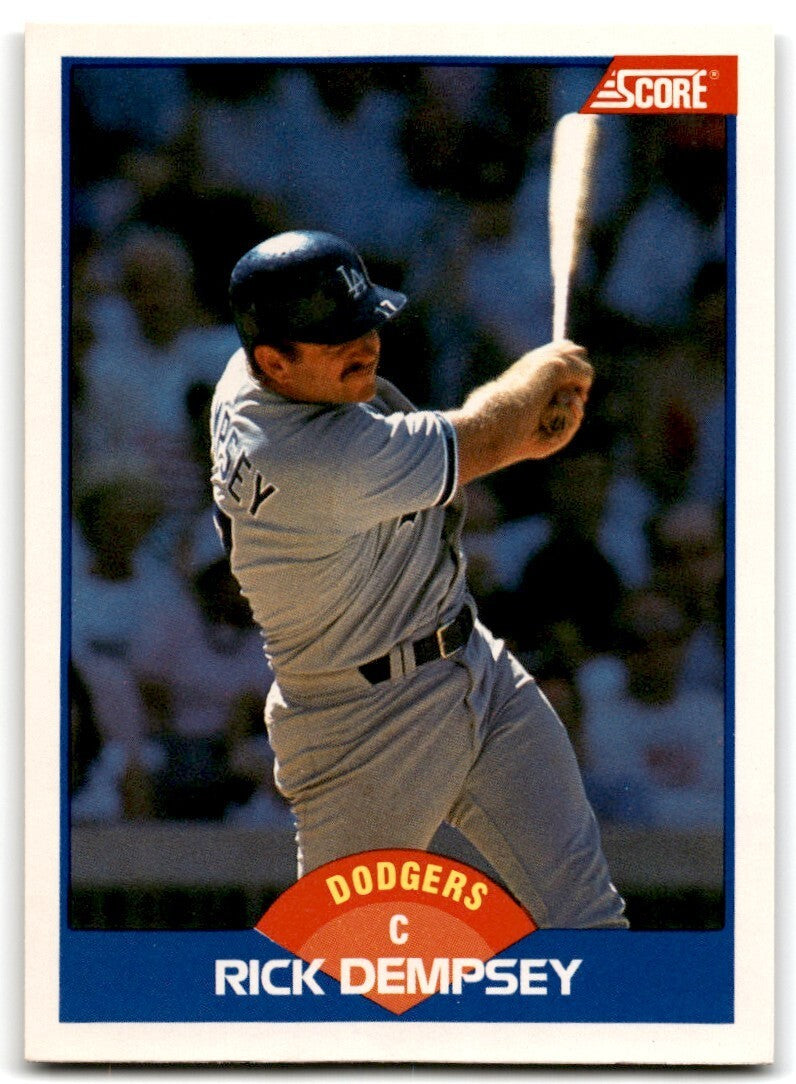 1989 Score Rick Dempsey c Los Angeles Dodgers #556