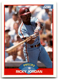 1989 Score Ricky Jordan Rookie 1b Philadelphia Phillies #548